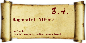 Bagnovini Alfonz névjegykártya